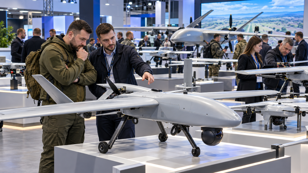 Українські розвідувальні дрони на виставці технологій